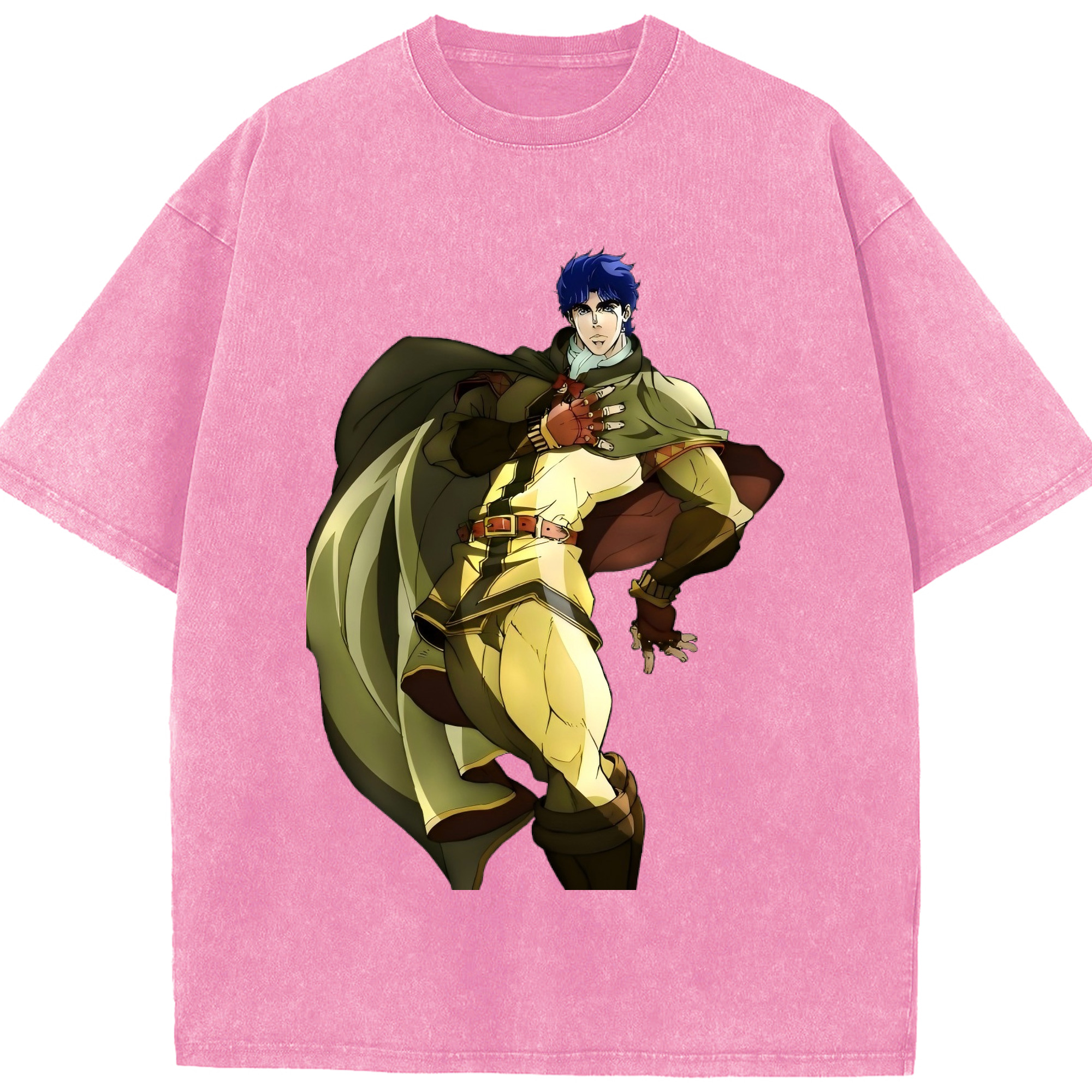 （画像用） ジョジョの奇妙な冒険 /ジョナサン?ジョースター JoJo's Bizarre Adventure Jonathan Joestar 綿100% ヴィンテージ風 半袖Tシャツ（フロントプリント）